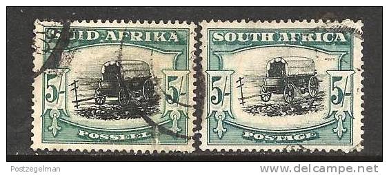 SOUTH AFRICA UNION 1933 Used Singles Definitives 5Sh  SACC-62  #12164 - Oblitérés