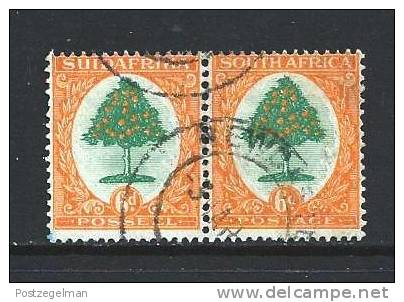 SOUTH AFRICA UNION 1926 Used Pair Definitives 6d "london" SACC-31  #12168 - Oblitérés