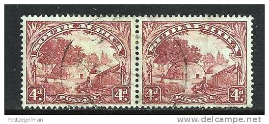 SOUTH AFRICA UNION 1926 Used Pair Definitives 4d  "london" SACC-35  #12172 - Oblitérés