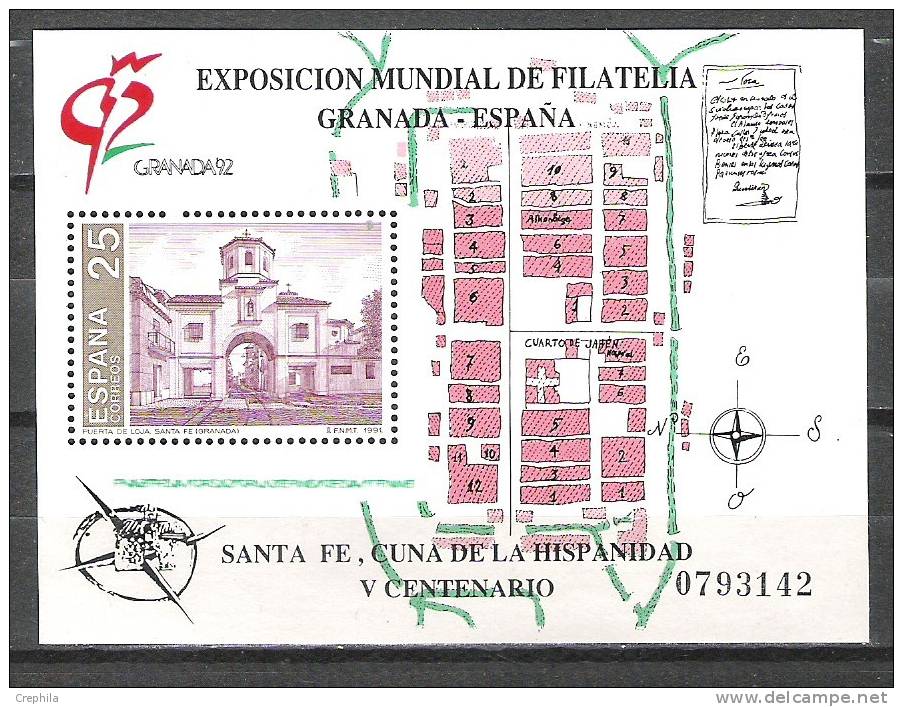 Espagne - 1991 - Y&T Bloc 45 - Neuf ** - Blocks & Sheetlets & Panes