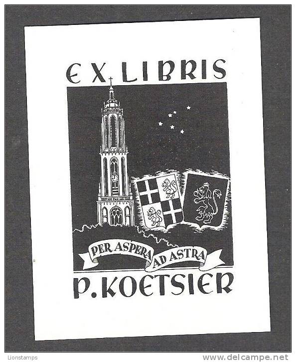 EL 95  - Tower / Coat Of Arms - Exlibris