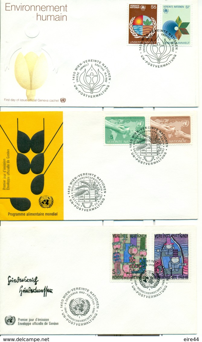 United Nations Austria Vienne 1979  1984 21 FDC