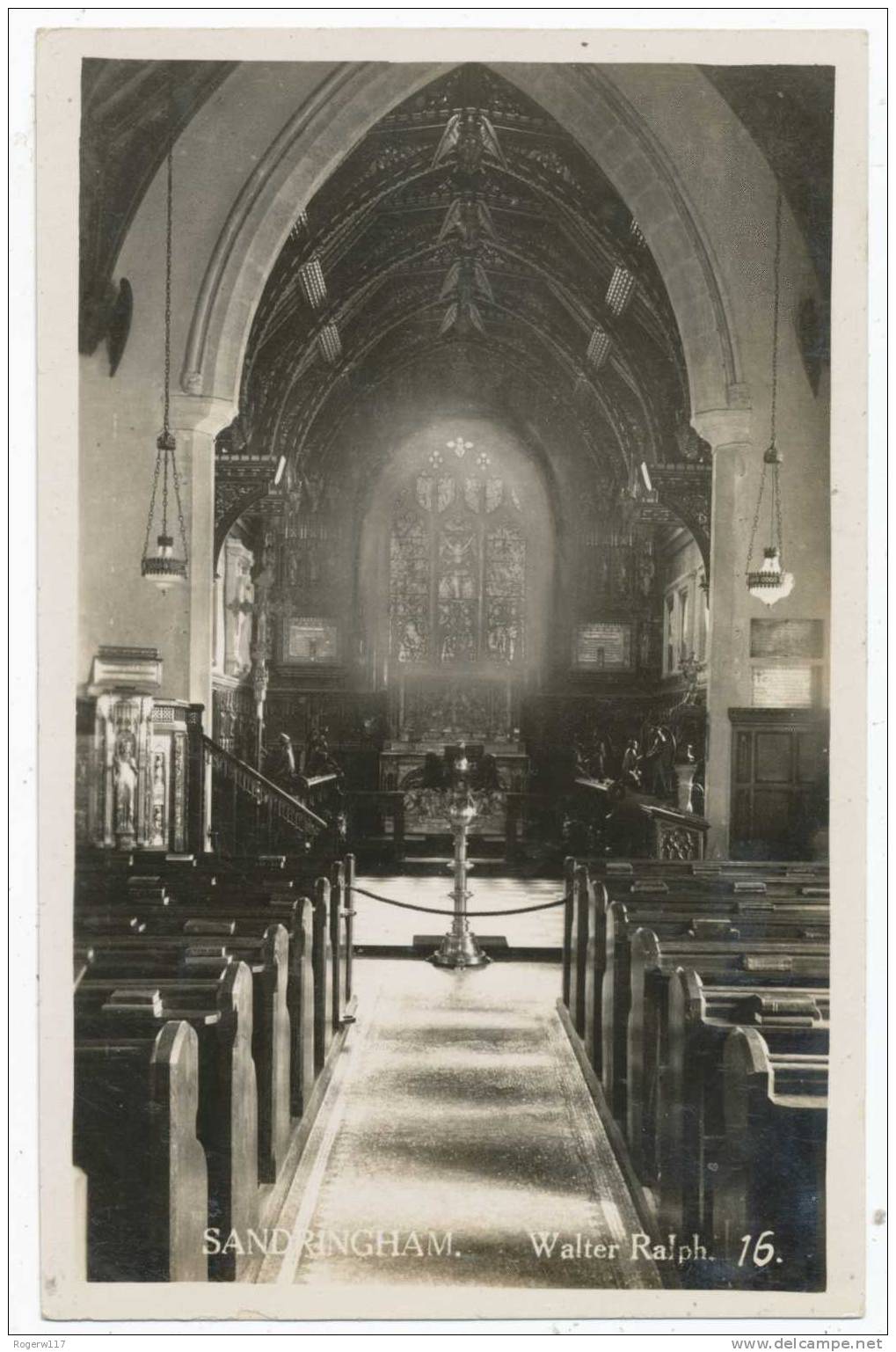 Sandringham Church [Interior], Walter Ralph Postcard - Sonstige & Ohne Zuordnung