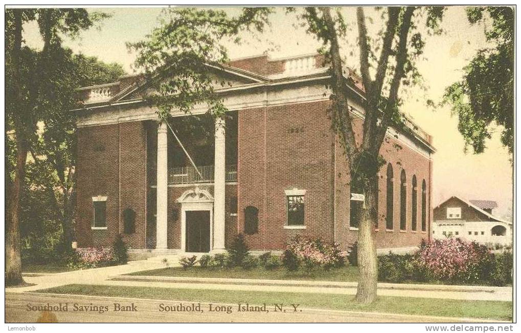 USA – United States – Southold Savings Bank Southold, Long Island, New York Early 1900s Unused Postcard [P3830] - Long Island