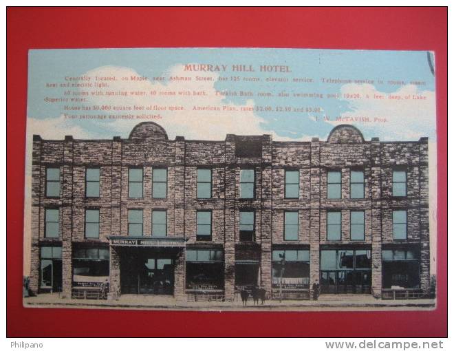 Detroit Mi--   Sault Ste. Marie  Mi 1912 Cancel  Murry Hill Hotel-       ---   ==== =ref  209 - Sonstige & Ohne Zuordnung