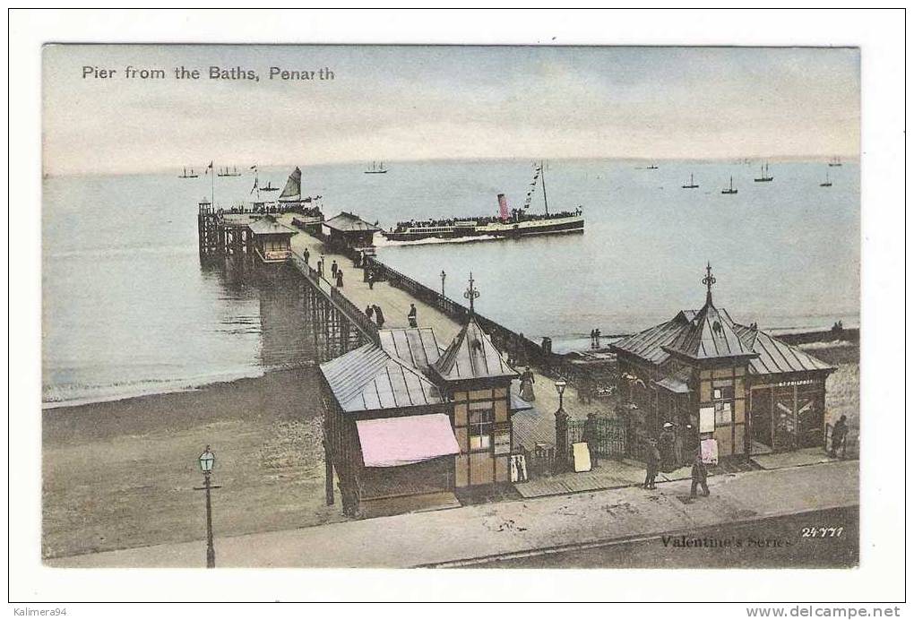 ANGLETERRE  /  PENARTH  /  PIER  FROM  THE  BATHS  ( Port Et Bateaux ) - Glamorgan