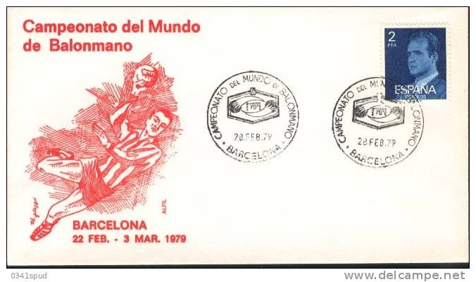 1979  Espagne  Barcelona Handball Pallamano Champ. Du Monde  Sur Lettre Entiere - Hand-Ball