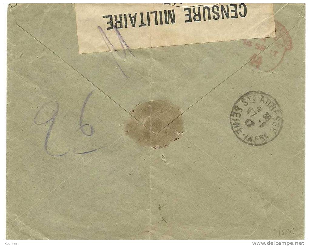 1917. Carta Con Sellos De La Cruz Roja - Covers & Documents