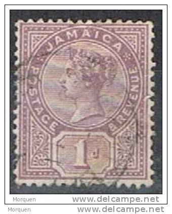 Lote 3 Sellos JAMAICA, Colonia Inglesa,  Yvert Num 8, 9, 27 º - Giamaica (...-1961)