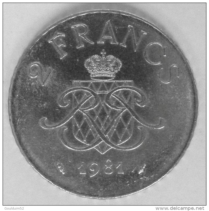 2 Francs 1981   Rainier III - 1960-2001 Nouveaux Francs