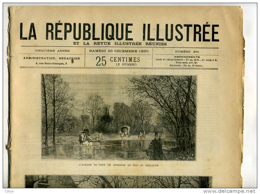 L’inondation Du Département De La Seine  1885 - Revues Anciennes - Avant 1900