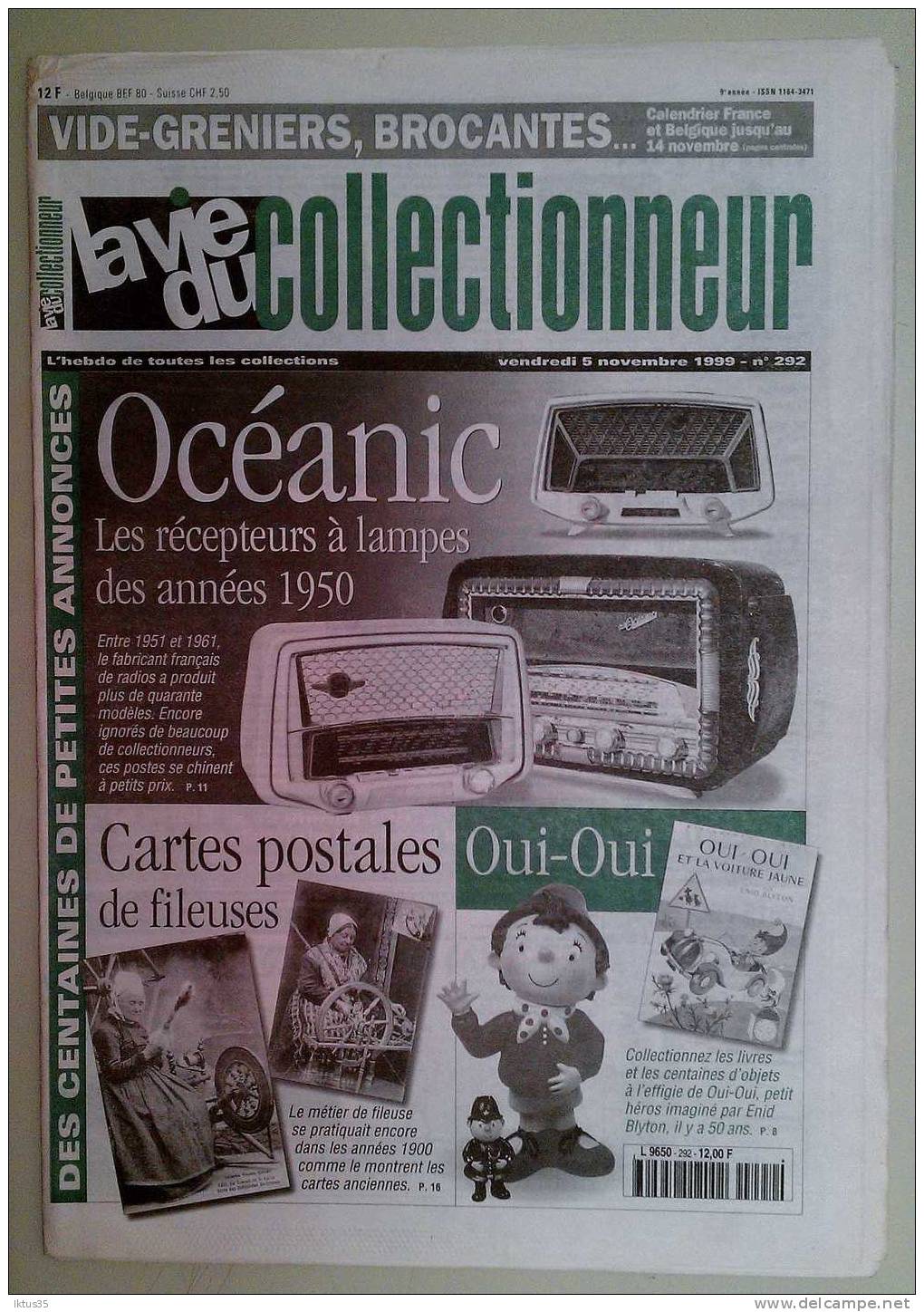 VIE DU COLLECTIONNEUR-JOURNAL N°292-RECEPTEURS LAMPES OCEANIC-CPA FILEUSES-OUI OUI - Collectors