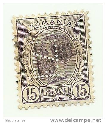 1900 - Romania 131 PERFIN  Carlo I    C685   ------ - Oblitérés