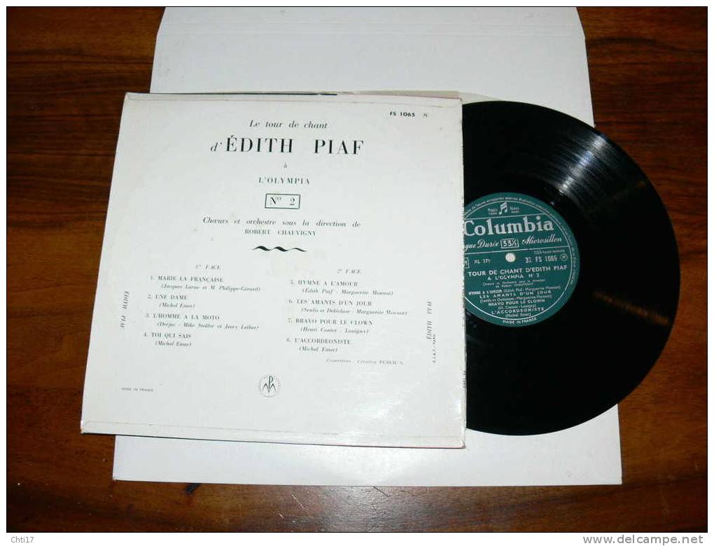 EDITH PIAF N 2 ENREGISTRE A L OLYMPIA   EDIT COLUMBIA - Collectors