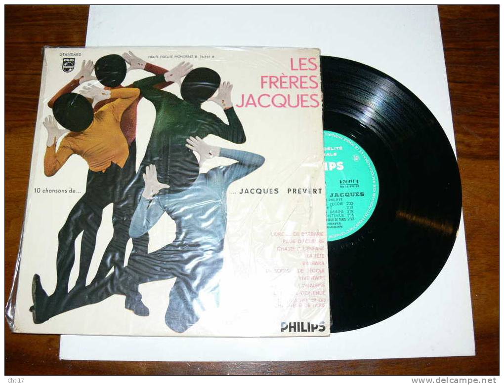 LES FRERES JACQUES DIX CHANSONS DE JACQUES PREVERT  EDIT PHILIPS - Collectors