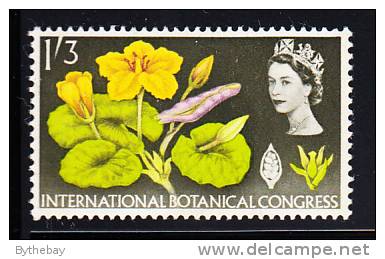 Great Britain MH Scott #417p 1sh3p Fringed Water Lily, Phosphor - Nuovi