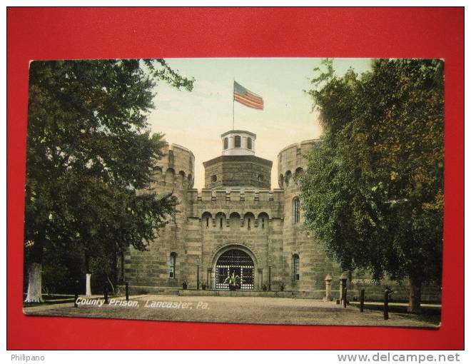 Prison  --- Lancaster PA  County Prision   1915 Cancel       ----  --- Ref 214 - Lancaster