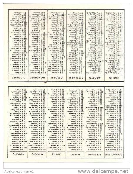 56859)calendario Augurale Dei Benefattori Anno 1966 - Small : 1961-70