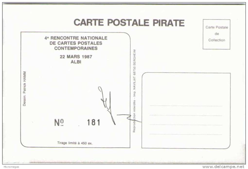 Patrick HAMM - Cartes Postales Contemporaines - 4e Salon National - Albi 1987 - Hamm