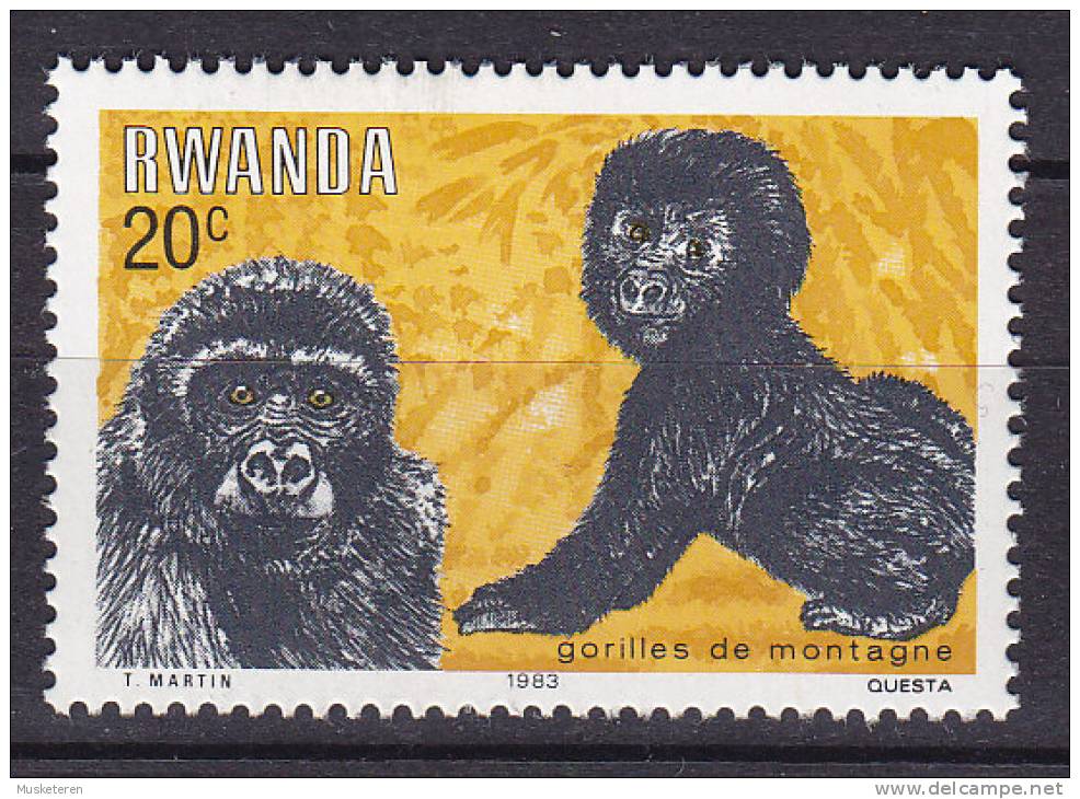 Rwanda 1983 Mi. 1242    20 C Berggorilla MNH** - Neufs