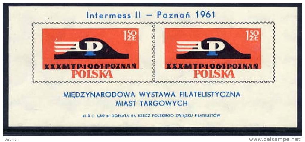 POLAND 1961 Poznan "Intermess II" Block MNH / **  Michel Block 25 - Ungebraucht