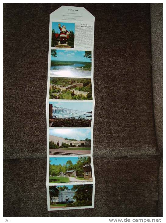 SOUTHERN INDIANA . FOLDING POSTCARDS SET . USA - Andere & Zonder Classificatie