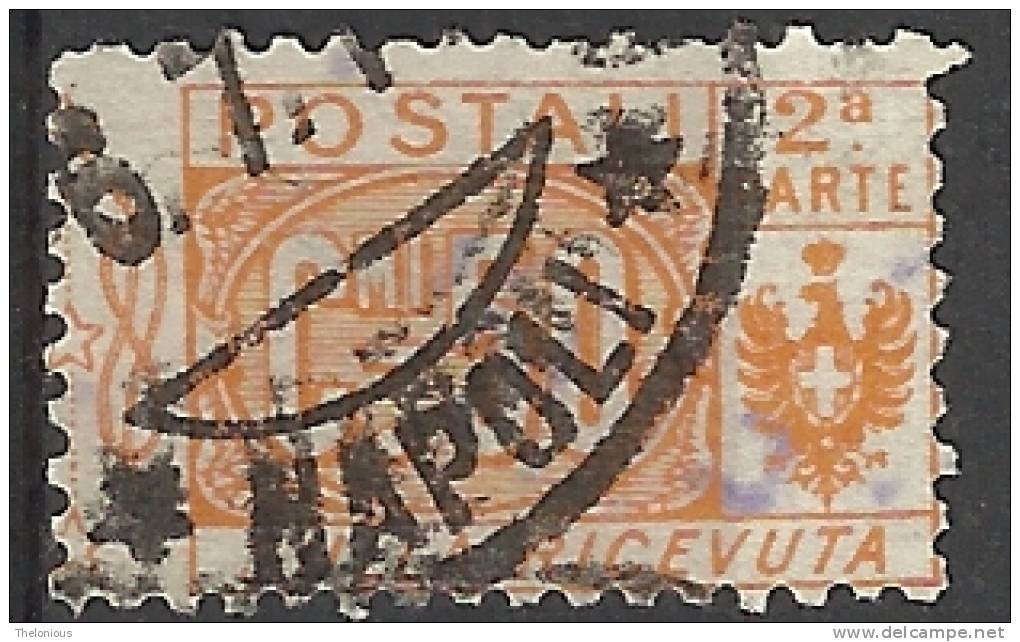 # 1914 50 C. Stemma, Cifra E Nodo Di Savoia - Sezione Ricevuta - Usato - Colis-postaux