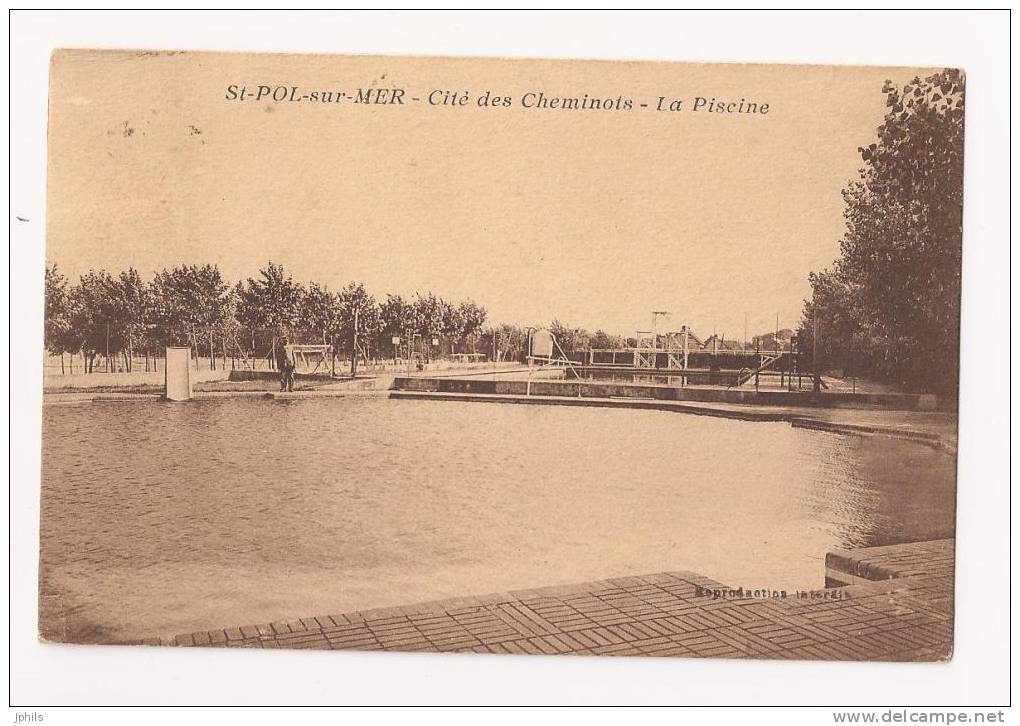 ( 59 )  SAINT POL Sur MER  Cité Des Cheminots  La Piscine  Voir Scans (2) - Saint Pol Sur Mer