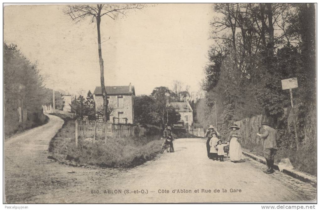 CPA ABLON SUR SEINE - COTE D'ABLON ET RUE DE LA GARE - Ablon Sur Seine