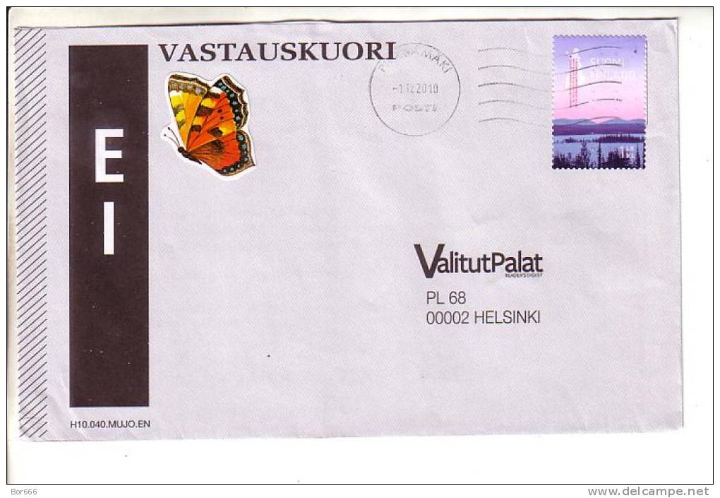 GOOD FINLAND Postal Cover 2010 - Good Stamped: Landscape / Map - Used Stamps