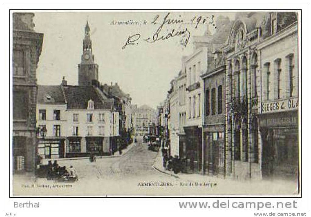 59 ARMENTIERES - Rue De Dunkerque - Armentieres