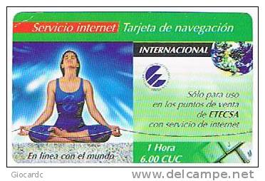 CUBA - ETECSA  (GSM RECHARGE) - SERVICIO INTERNET: GIRL 6,00 CUC - USED  -  RIF. 2682 - Cuba