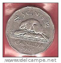 CANADA   # 5 CENTS FROM YEAR 1961 - Canada