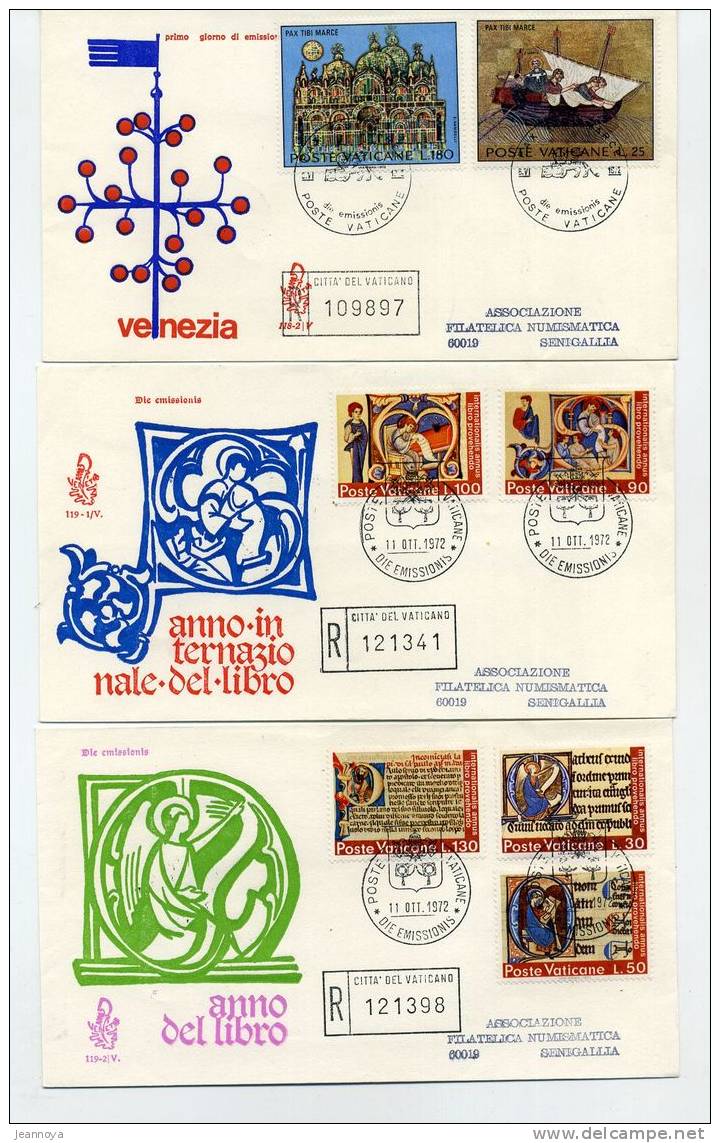 VATICAN - 12 F.D.C. ANNÉE 1972 - B/TB - Used Stamps