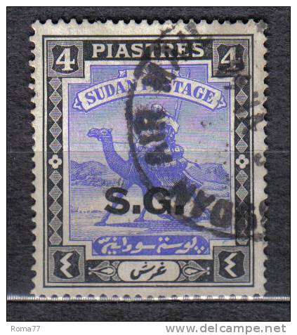 AP302 - SOUDAN 1936 ,  Servizio Yvert N. 62  Soprastampa  "S.G." - Sudan (1954-...)