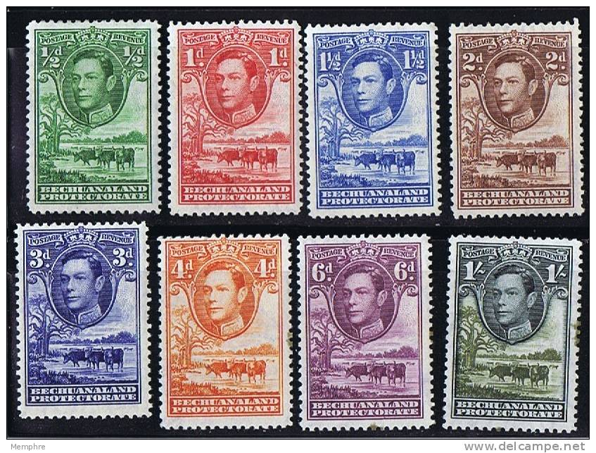 BECHUANALAND  1938  George V Definitives To 1/-  S G 99-101  MH * - 1885-1964 Bechuanaland Protectorate