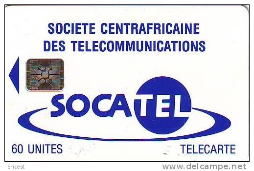 CARTE CENTRAFRIQUE SOCATEL 60U SC5 N° 43745 ETAT COURANT - Central African Republic