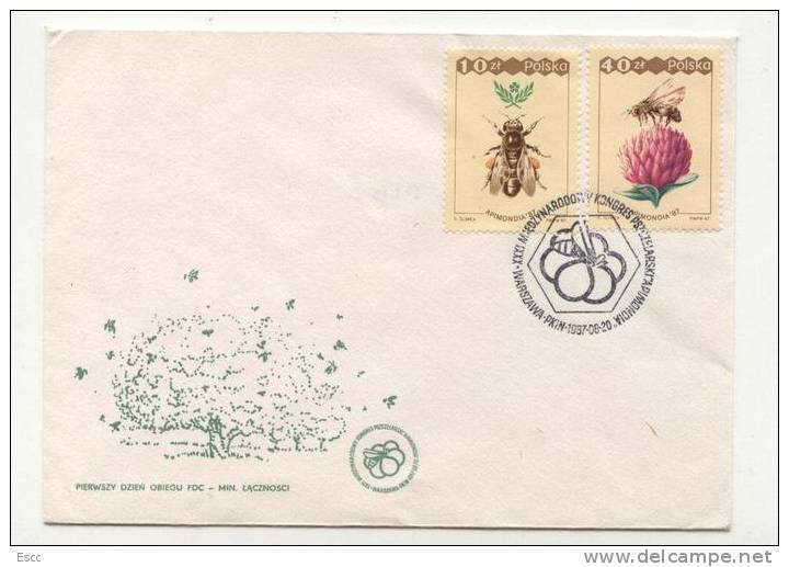 FDC-s  Bees  1987  From Poland - Abeilles