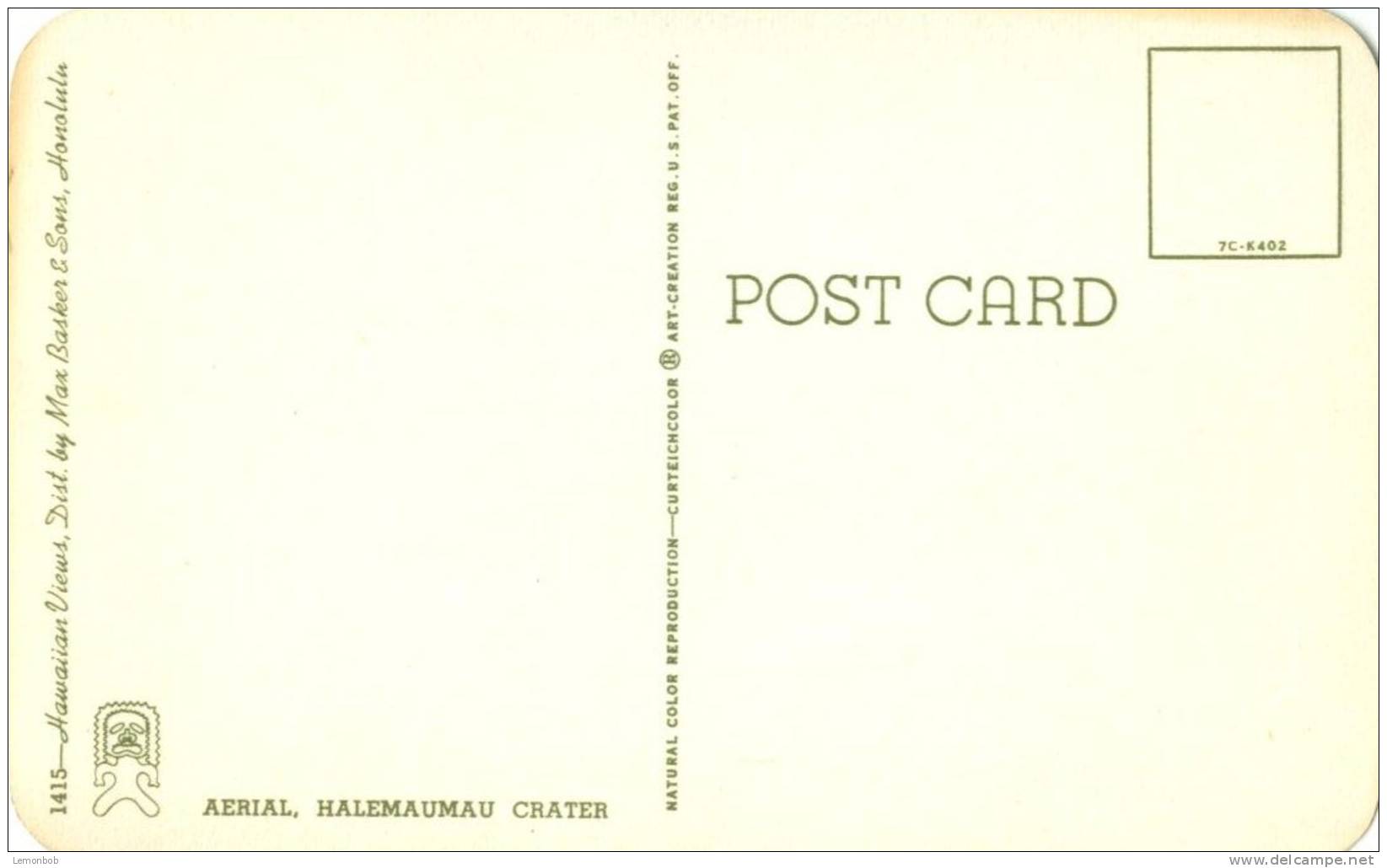 USA – United States –  Halemaumau Crater, Unused Chrome Postcard [P4690] - Other & Unclassified