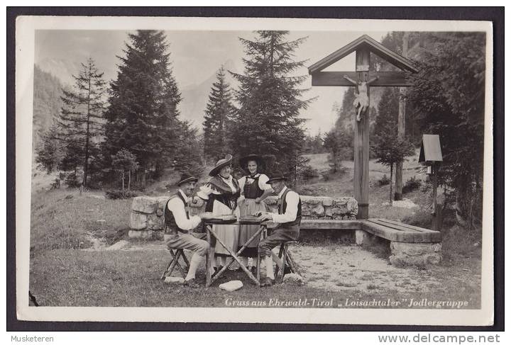 Austria PPC Gruss Aus Ehrwald - Tirol, "Loischtaler" Jodlergruppe EHRWALD 1950 To Denmark Echte Real Photo Véritable - Ehrwald