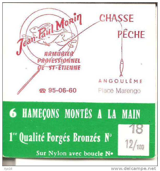 Pochette D´hameçons Jean Paul MORIN  ANGOULEME - Vissen