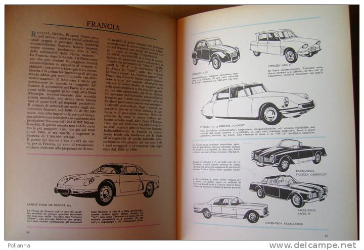 PDY/4 E.Angelucci AUTOMOBILI Mondadori 1962/BUGATTI/FIAT 500 TOPOLINO/FERRARI/ALFA ROMEO GIULIA/LANCIA APPIA - Motoren