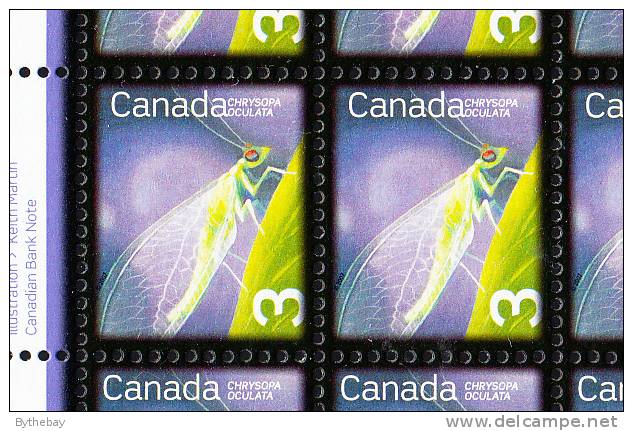 Canada MNH Scott #2235 Minisheet Of 50 3c Golden-eyed Lacewing With Variety #2235a - Full Sheets & Multiples