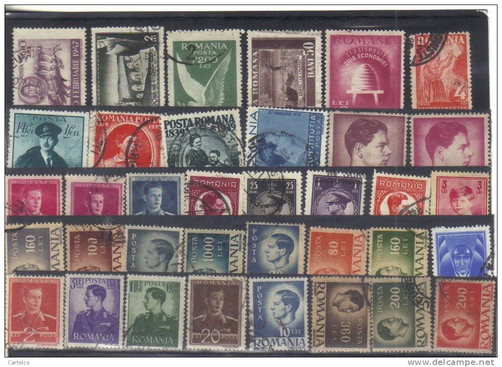 Romania 36 Stamps Used (3) - Collections