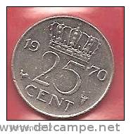 NETHERLANDS # 25 CENTS FROM YEAR 1970 - 1948-1980 : Juliana