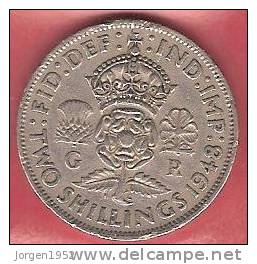 GREAT BRITAIN    # COLONIES INDIA TWO SHILLINGS  FROM YEAR 1948 - Colonies