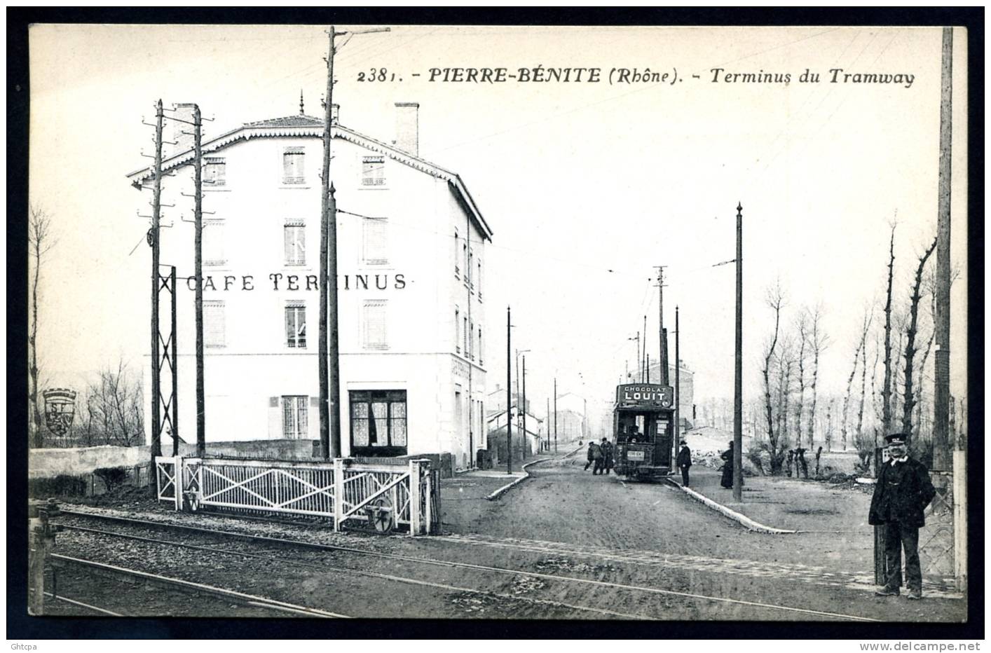 CPA. PIERRE-BÉNITE. Terminus Du Tramway.  "CAFÉ TERMINUS". - Pierre Benite