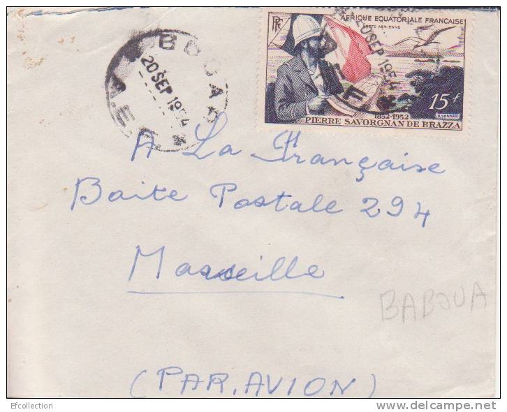 BOUAR - TCHAD - 1954 - Afrique - Colonies Francaises - Avion - Lettre - Marcophilie - Sonstige & Ohne Zuordnung