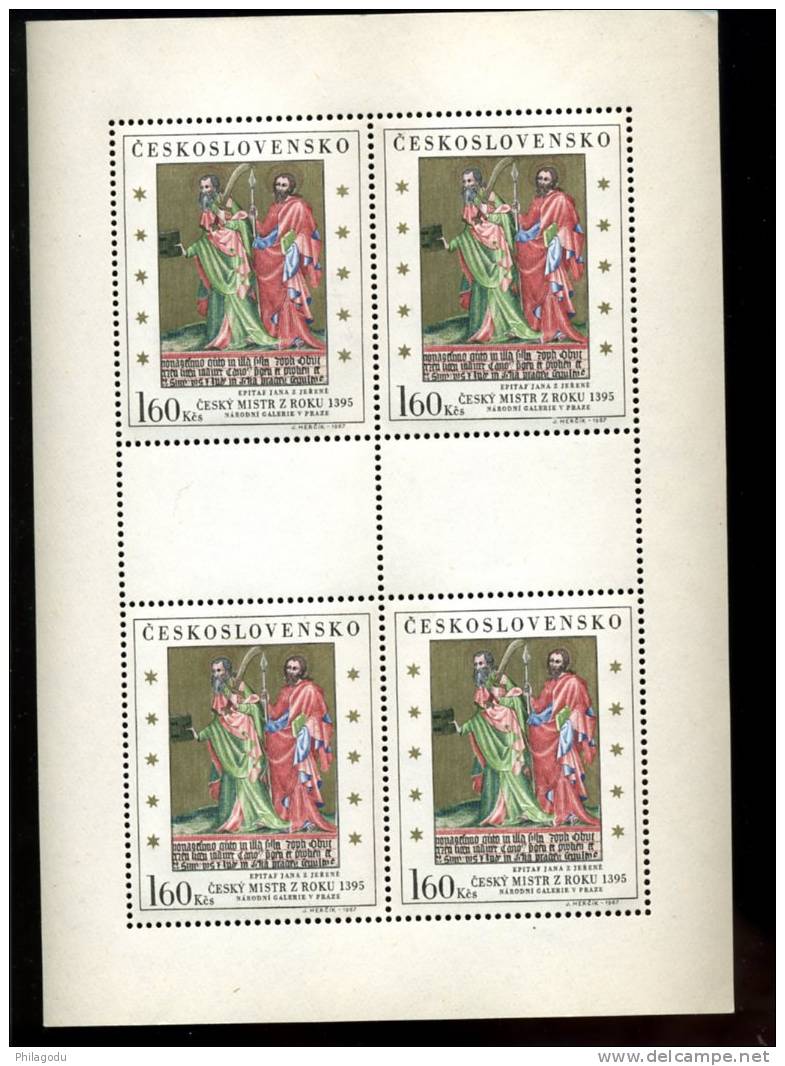 Gemälde Kleinbogen Peintures  Yv 1601/1605**  KOMENSKI Michel 1748/1752 Cote 30E - Neufs