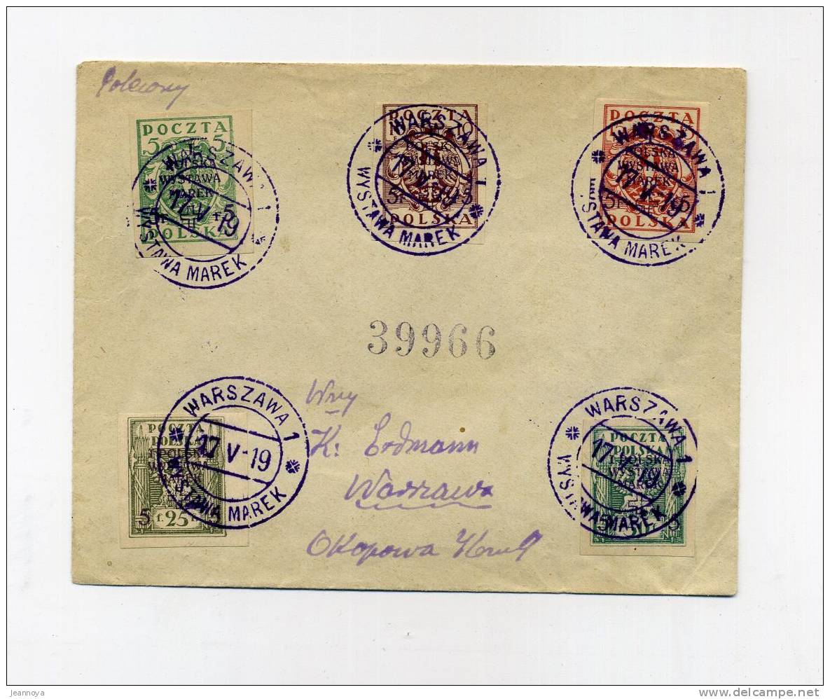 POLOGNE - N°196 à 205 SUR 2 LETTRES DU 11 & 17/5/19 - SUP - Storia Postale